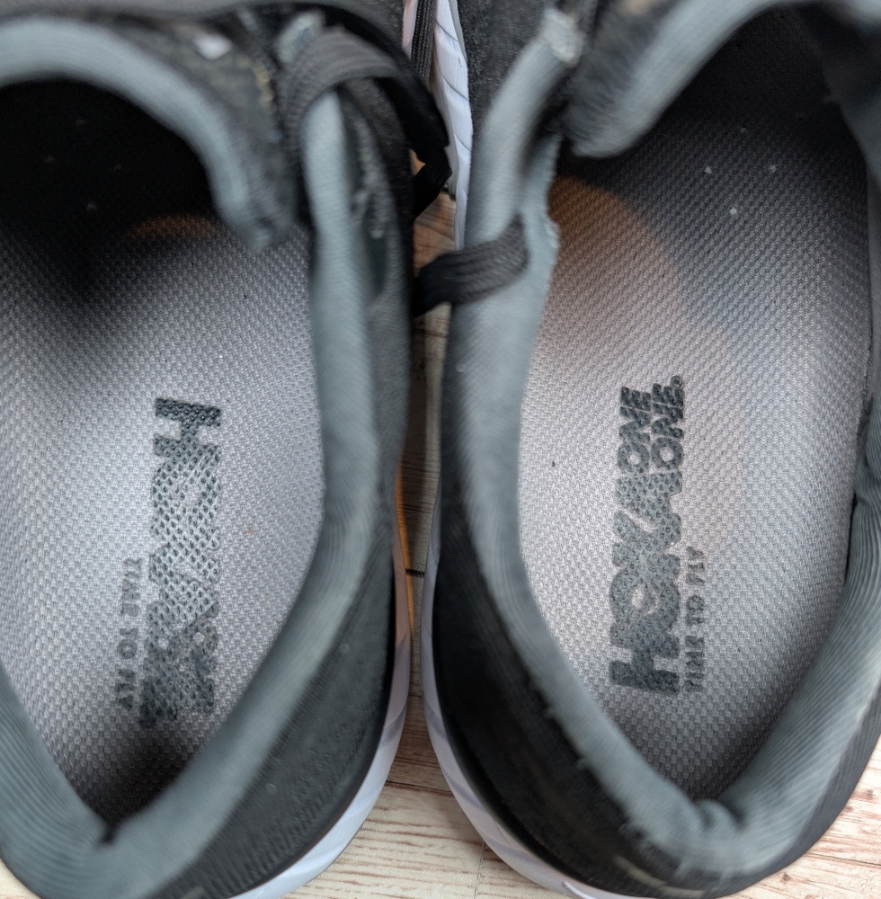 Hoka One One Cavu 2 ProFly Black Gray White Canvas Athletic Sneakers Shoe Men 10 - Picture 12 of 13